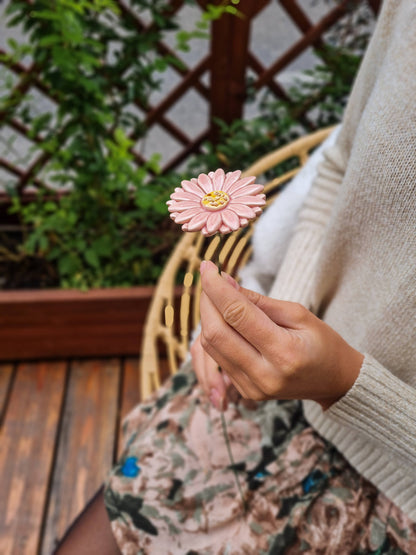 Flor Cerámica Rosa Gerbera