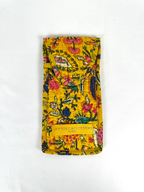 Funda Gafas Tela India Mostaza Animales