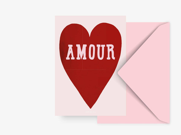 A6 Tarjeta o Postal con Sobre Tarjeta A6 Amour