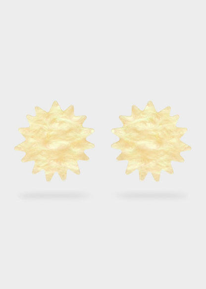 Pendientes Destello Resina Amarillo