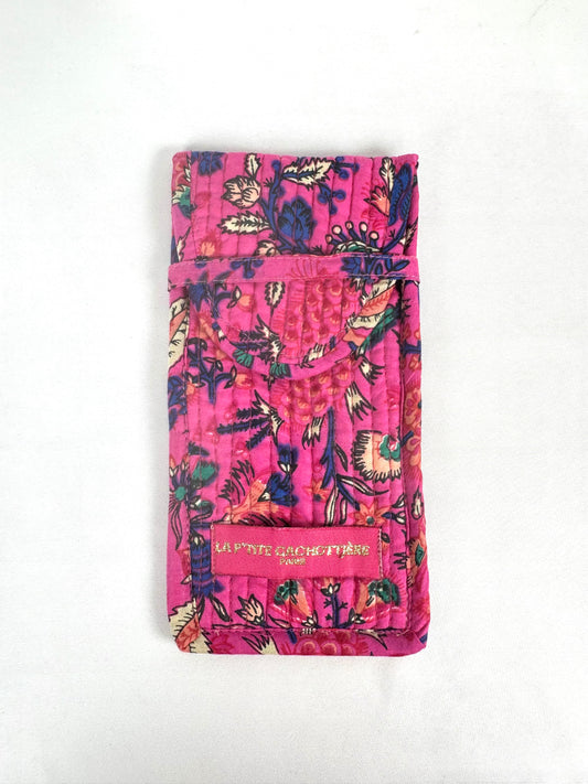 Funda Gafas Tela India Fucsia Animales