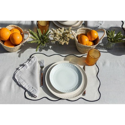 Mantel Individual Ondas Negro