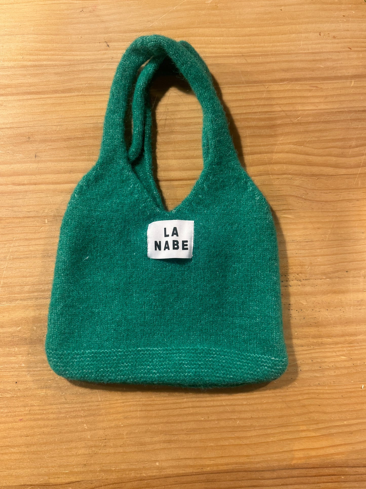 Bolso de Punto Lana Pequeño Verde