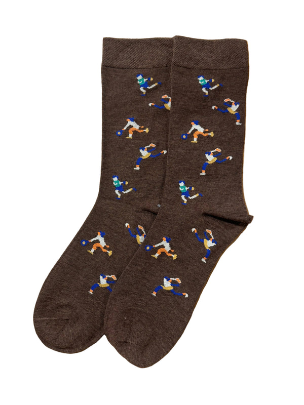 Calcetines Hombre Tenis Marrones