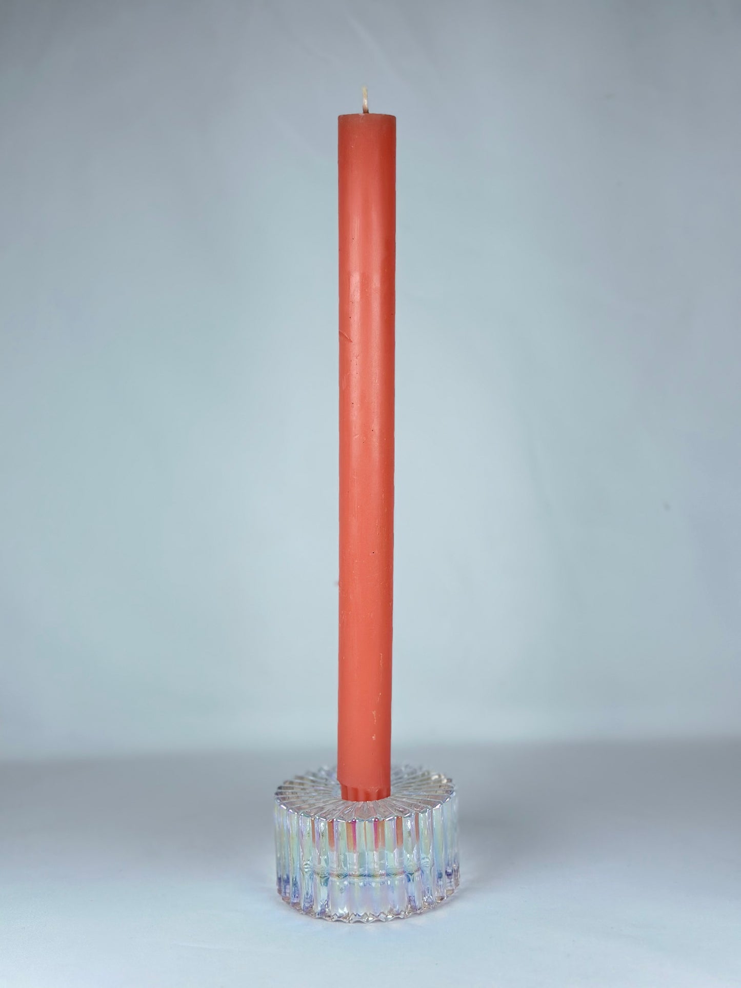Vela de Candelabro Lisa Naranja Coral Claro