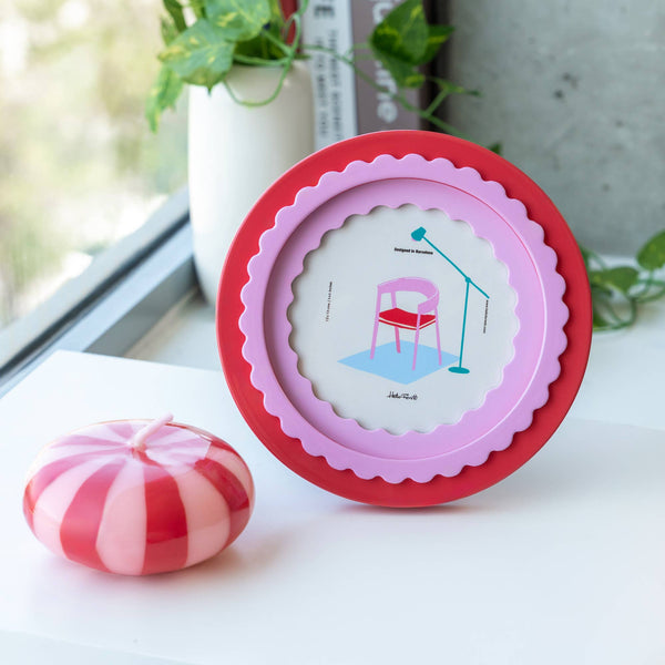 Marco de fotos Cuadrado Redondo Rosa