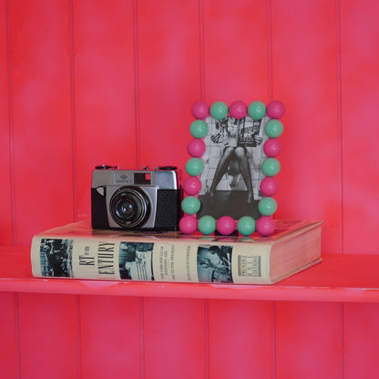 Marco Burbujas Rectangular Fucsia Verde