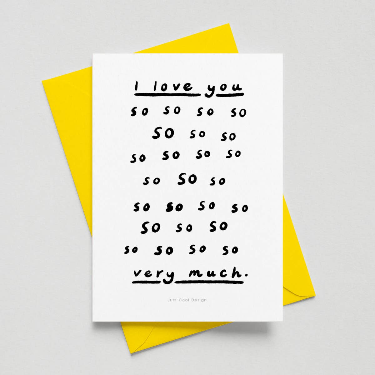 A6 Tarjeta o Postal con Sobre I Love You So So Much