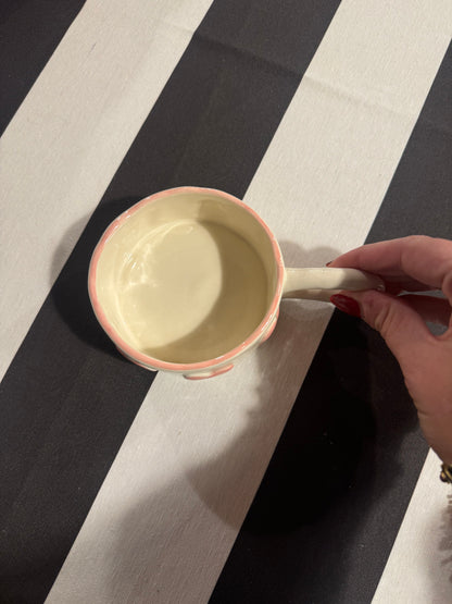 Taza Blanco Corazones Rosas