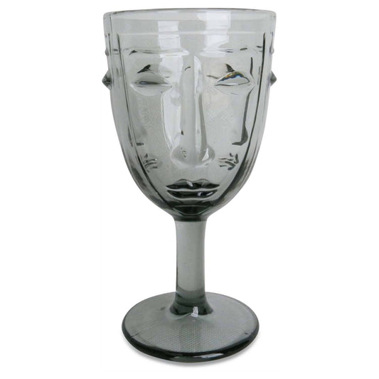 Vaso de pie gris Visage D8 H16,5cm: Gris