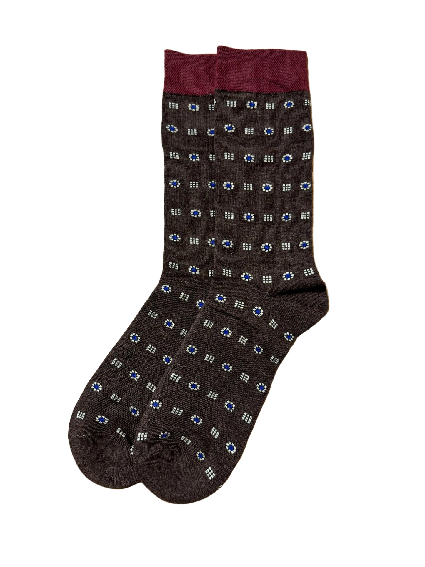 Calcetines Hombre Marrón con Flores