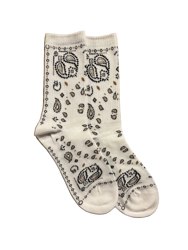 Calcetines Blancos Estampado Pasley o Cashmere