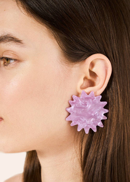 Pendientes Destello Resina Naranja