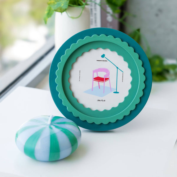 Marco de fotos Cuadrado Redondo Verde