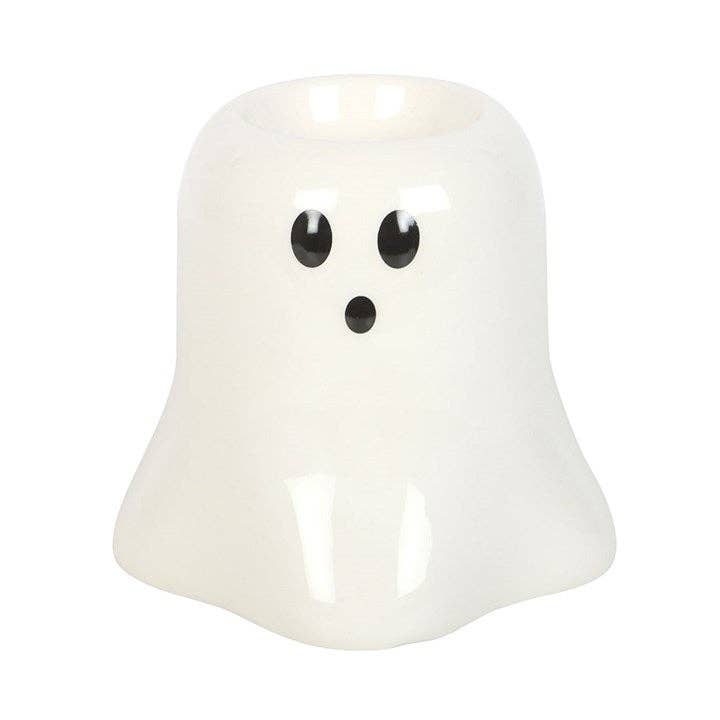 Lámpara Aromática de Cerámica, Quemador Aceites Esenciales Cera Wax Melts Fantasma