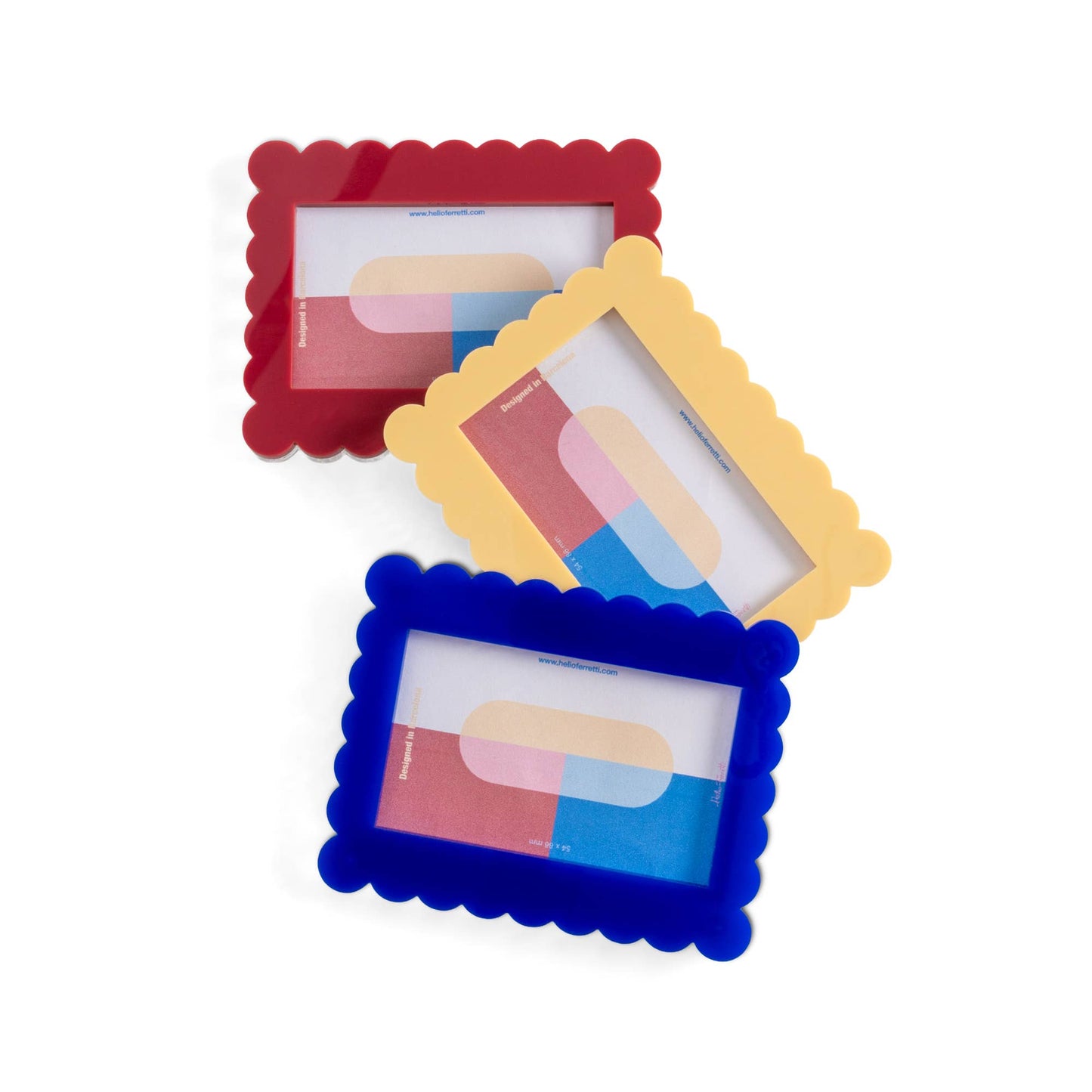 Mini Marco de fotos Cuadrado Ondas Beige