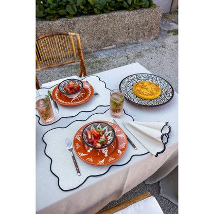 Mantel Individual Ondas Negro