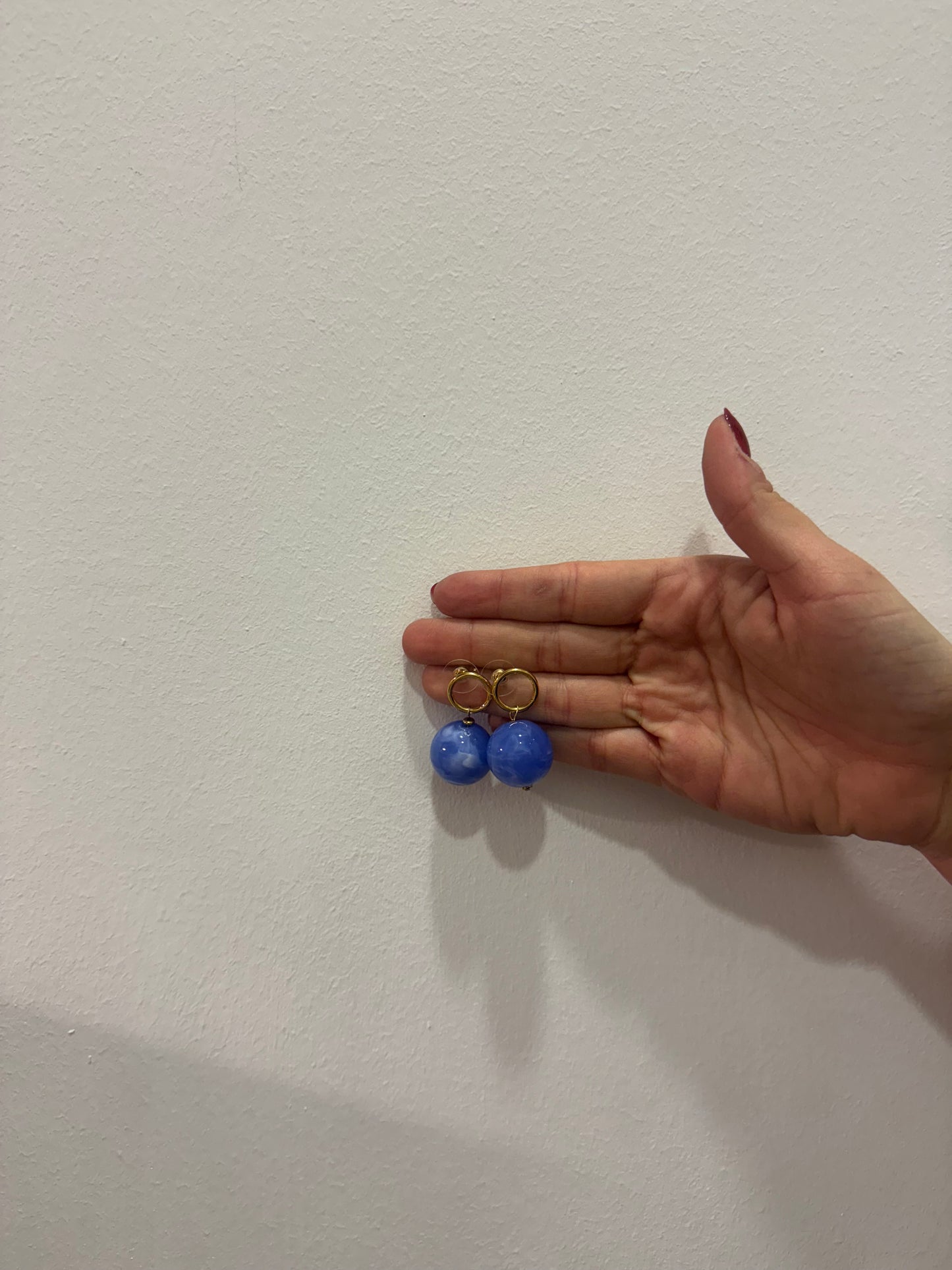 Pendientes Canica Azul