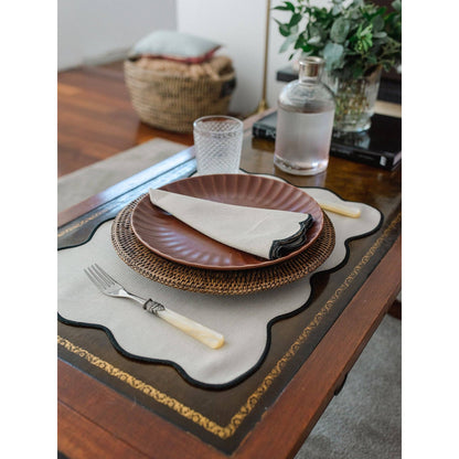 Mantel Individual Ondas Negro