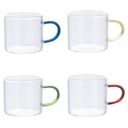 Mini taza de Cristal con Asas Colores Amarillo