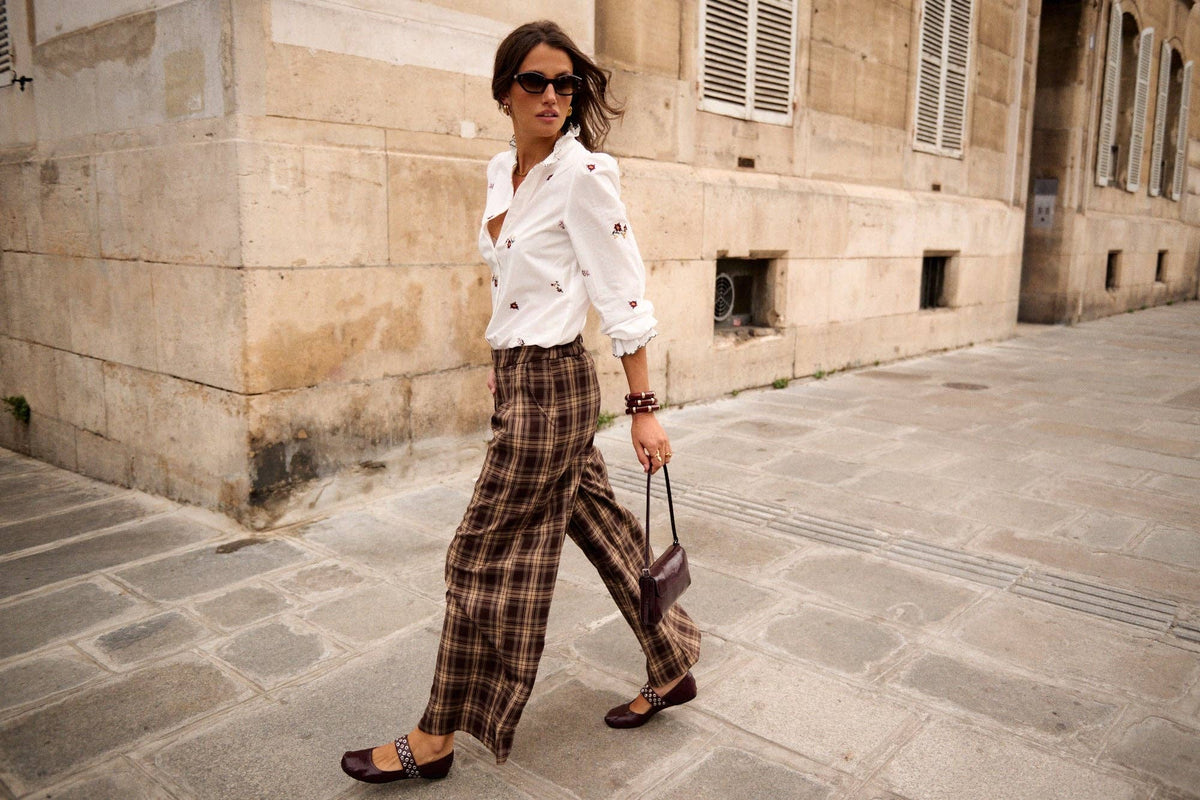 Pantalones Cuadros Franela Culotte