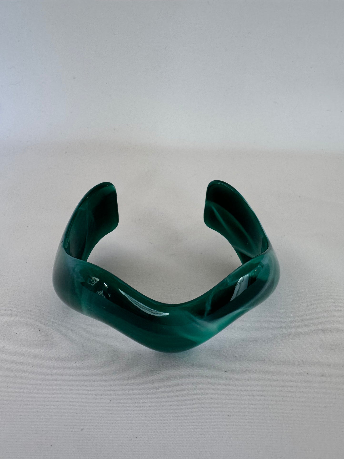 Pulsera Resina Ondas Verde