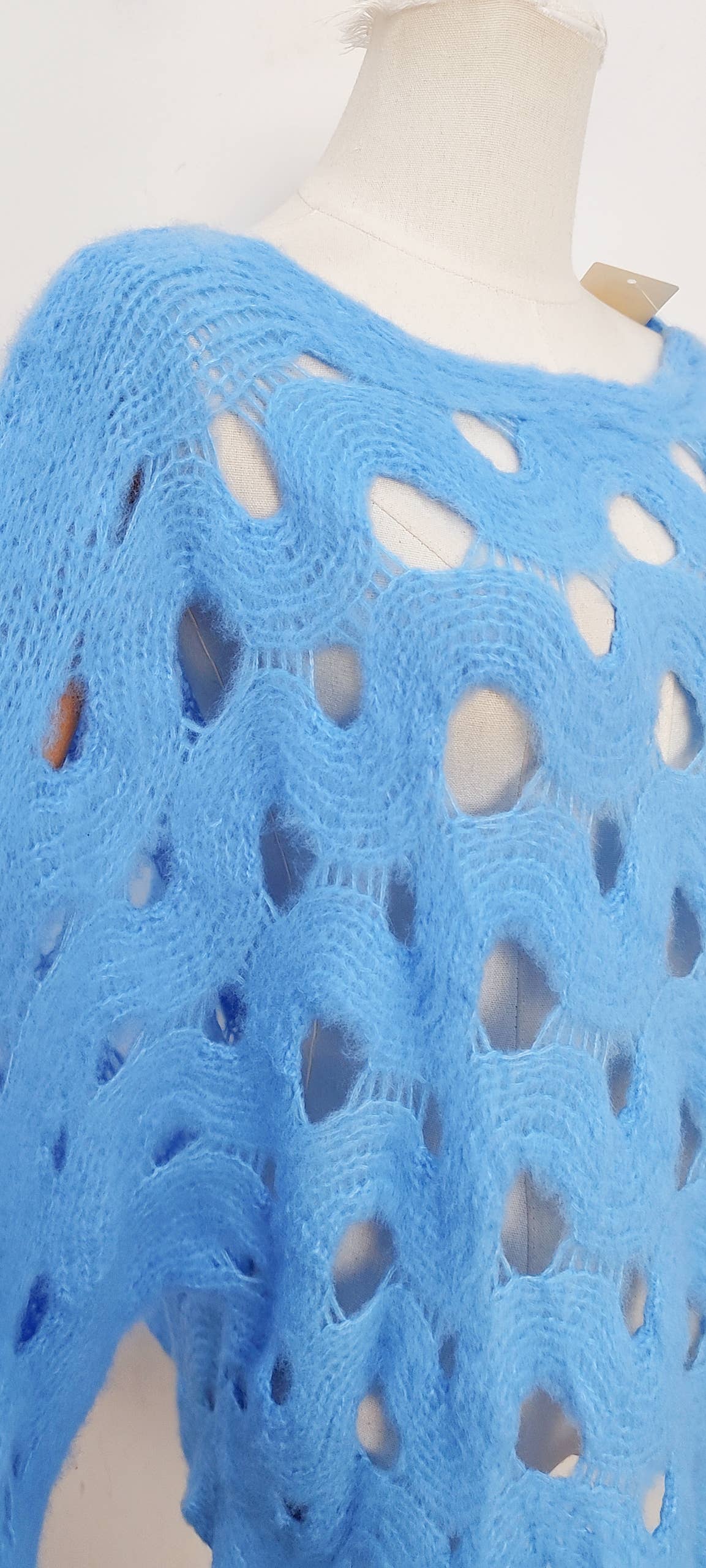 Jersey de punto azul cielo