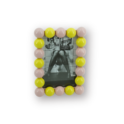 Marco Burbujas Rectangular Rosa Amarillo