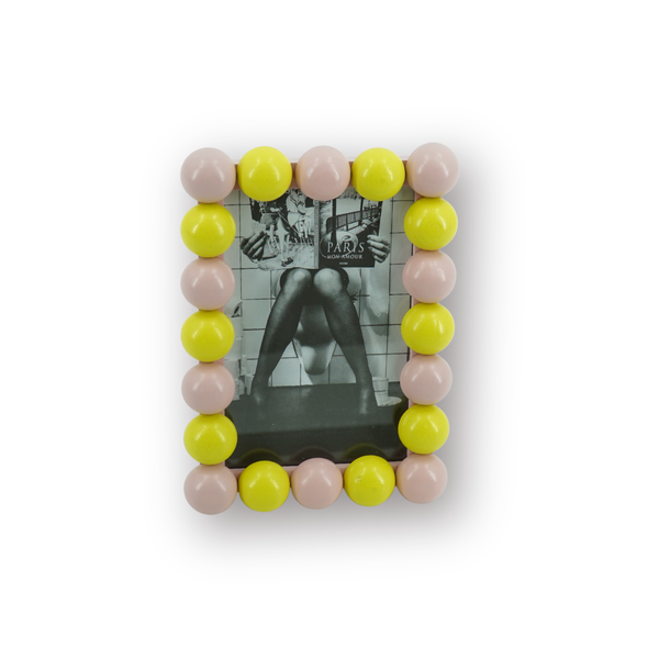 Marco Burbujas Rectangular Rosa Amarillo