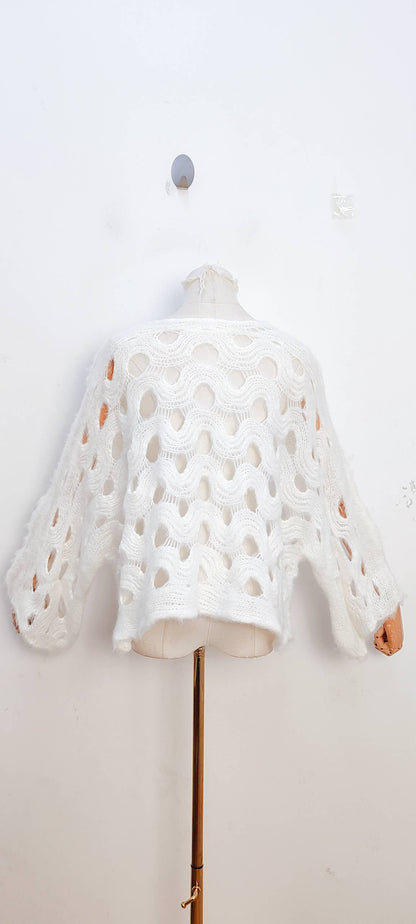 Jersey de punto blanco