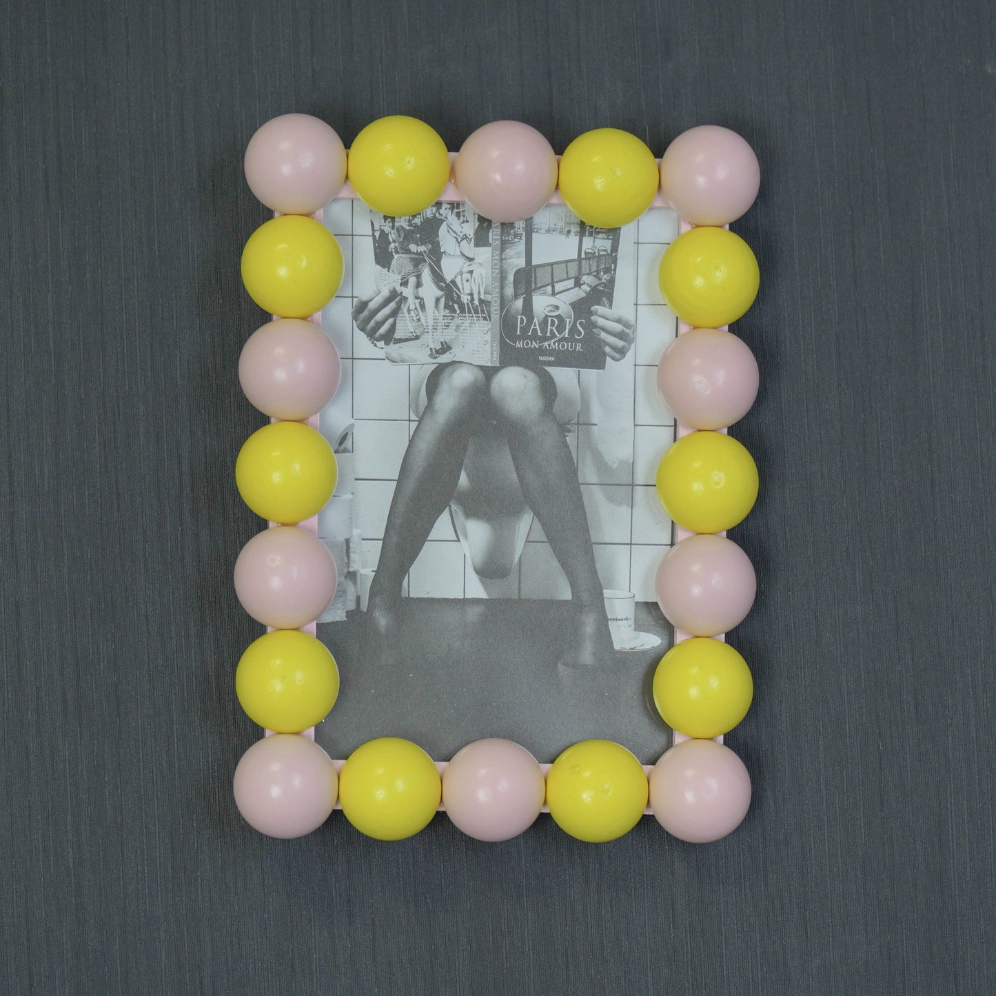 Marco Burbujas Rectangular Rosa Amarillo