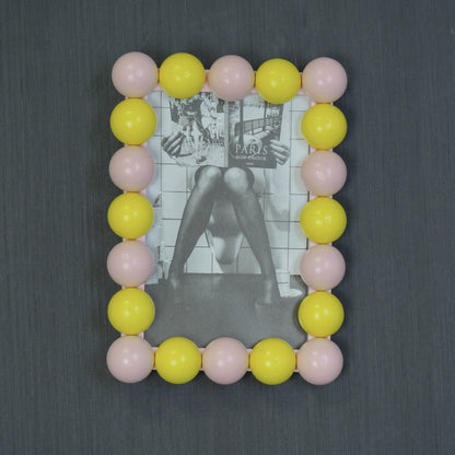 Marco Burbujas Rectangular Rosa Amarillo
