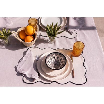 Mantel Individual Ondas Negro