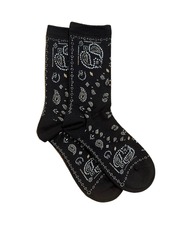 Calcetines Negros Estampado Pasley o Cashmere