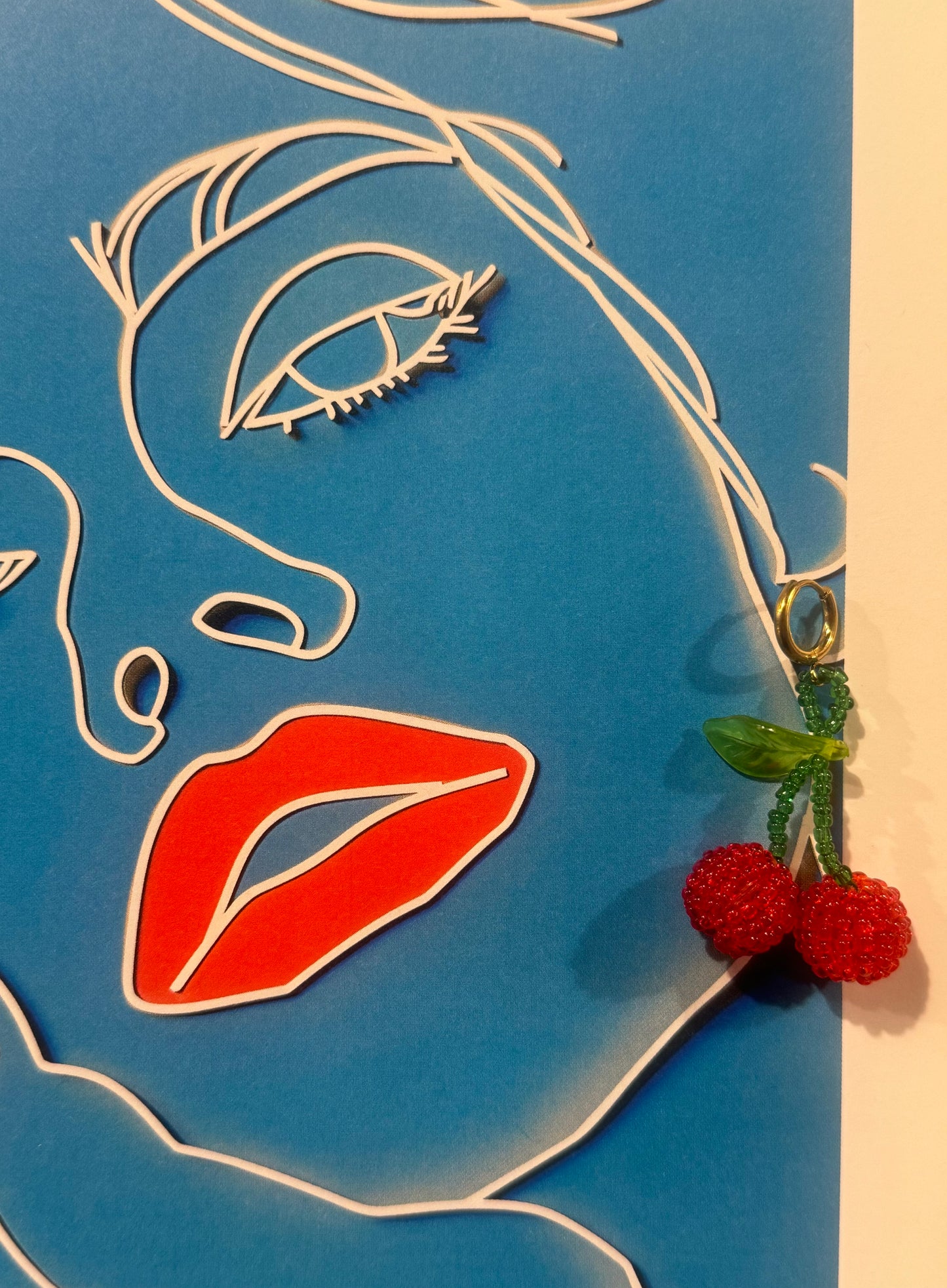 Pendientes Cuentas en Forma de Cerezas