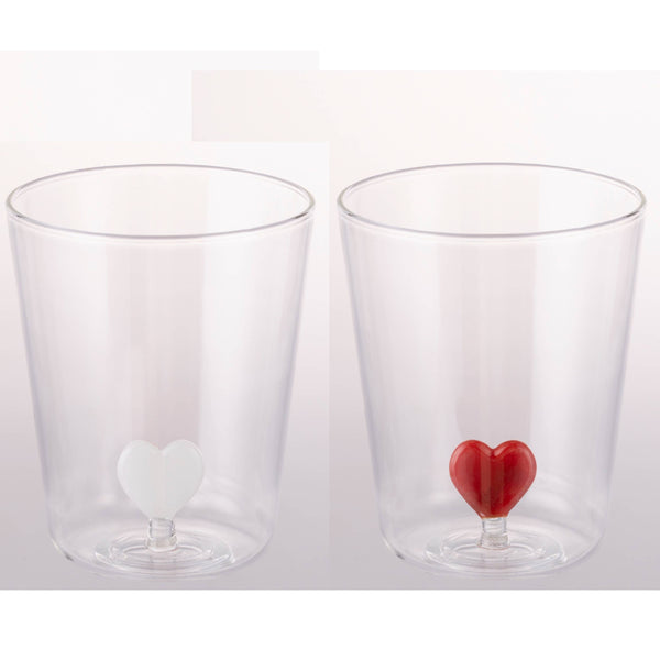 Vaso Figura Corazón Rojo