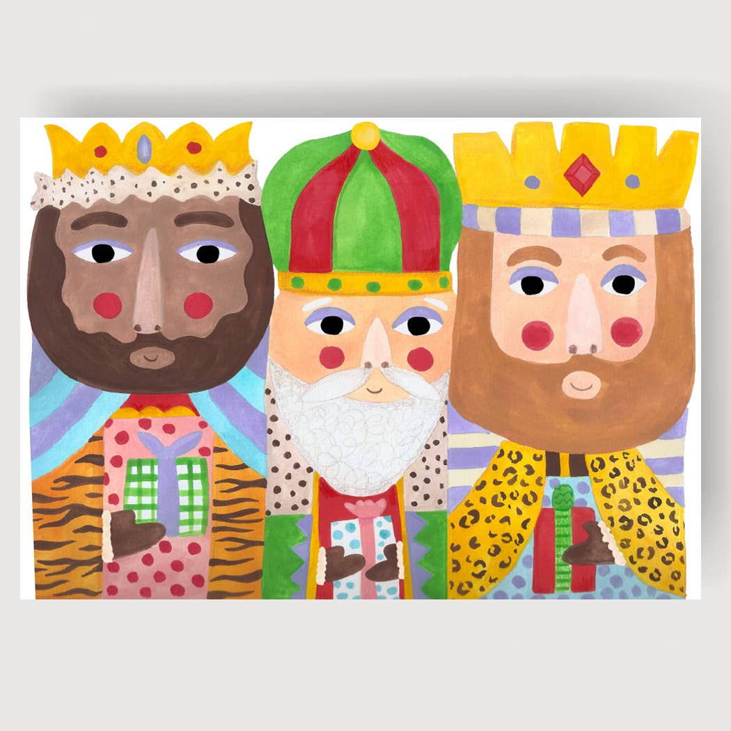 A6 Tarjeta o Postal con Sobre Christmas Reyes Magos