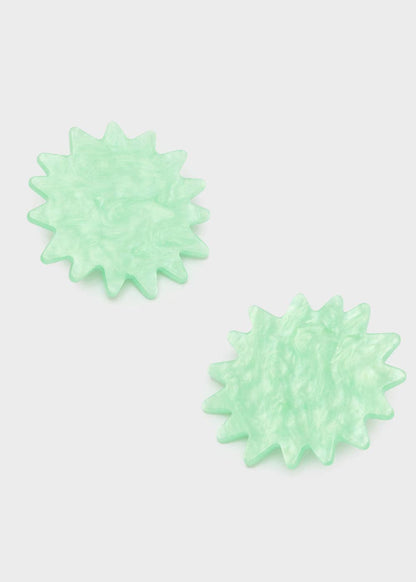 Pendientes Destello Resina Verde