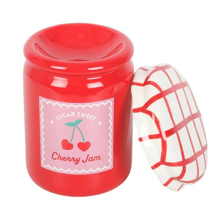 Lámpara Aromática de Cerámica, Quemador Aceites Esenciales Cera Wax Melts Tarro Mermelada