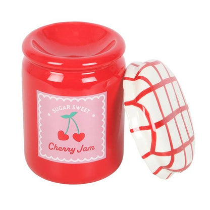 Lámpara Aromática de Cerámica, Quemador Aceites Esenciales Cera Wax Melts Tarro Mermelada