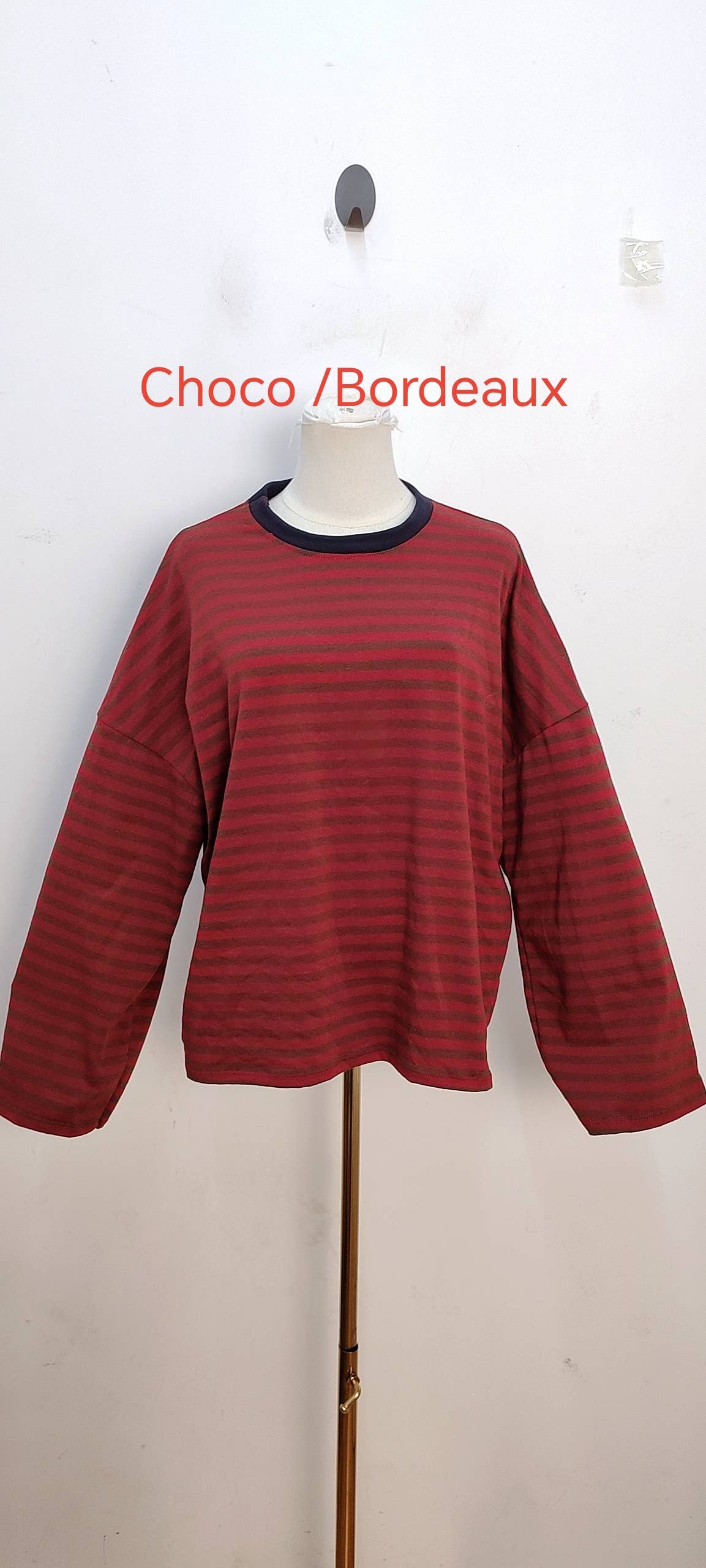 Camiseta de manga larga rosa y rojo