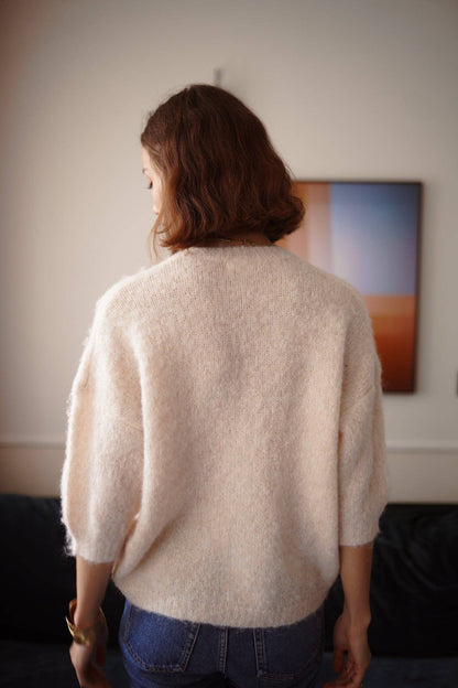 Cardigan Chaqueta Manga Tres Cuartos Botones