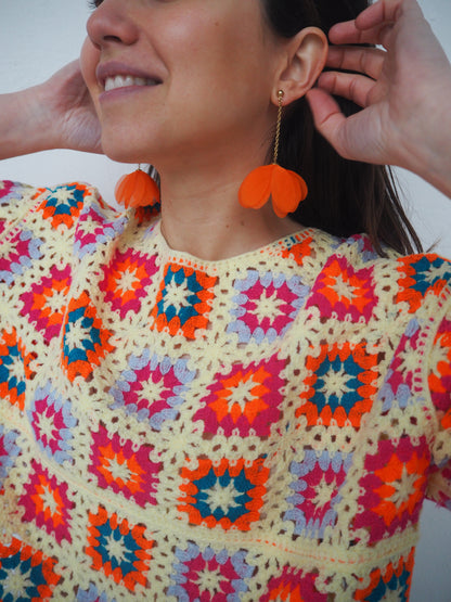 Blusa Ganchillo Cruda