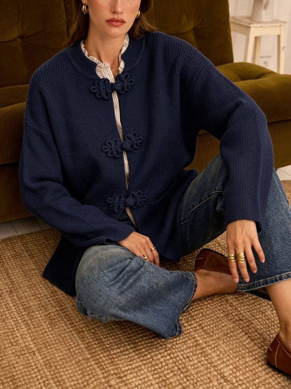 Cardigan Chaqueta Botón Oriental