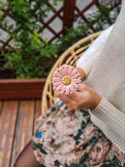 Flor Cerámica Rosa Gerbera
