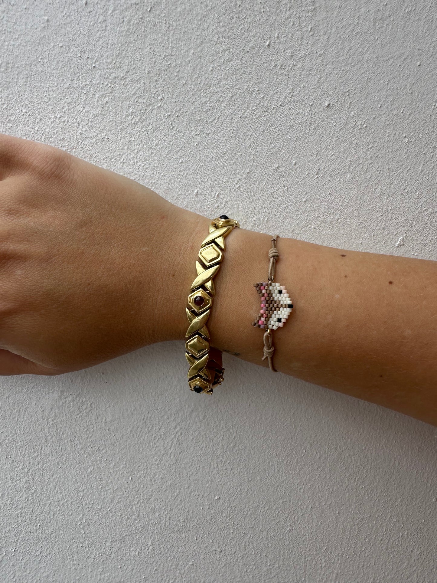 Pulsera Elástica Miyuki Zorro Zorrito Marrón