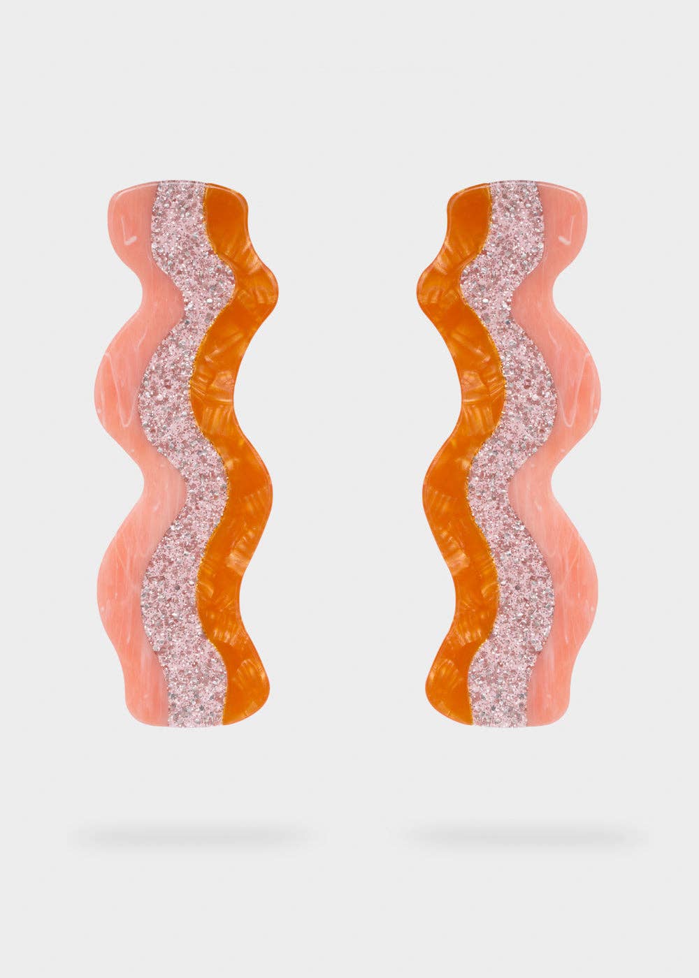 Pendientes Ondas Bacon Naranja