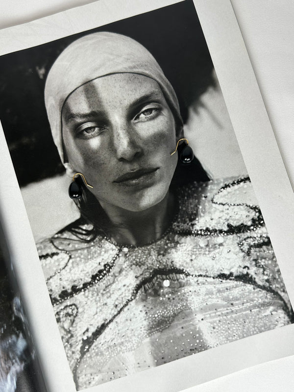 Pendientes Lágrima Gota Negros