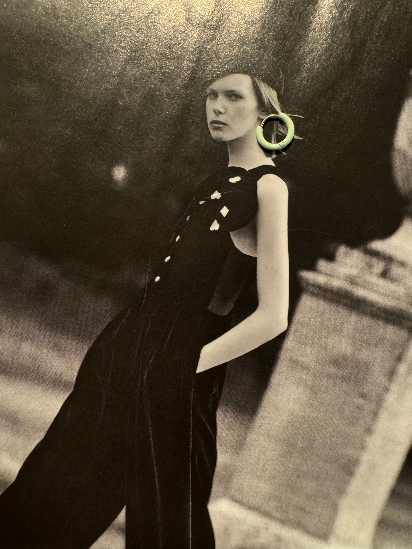 Mini Pendientes Aro Aritos Verde Té Claro