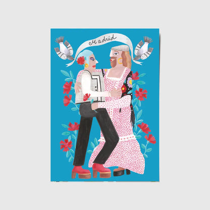 A6 Card or Postcard with Envelope Madrid 2